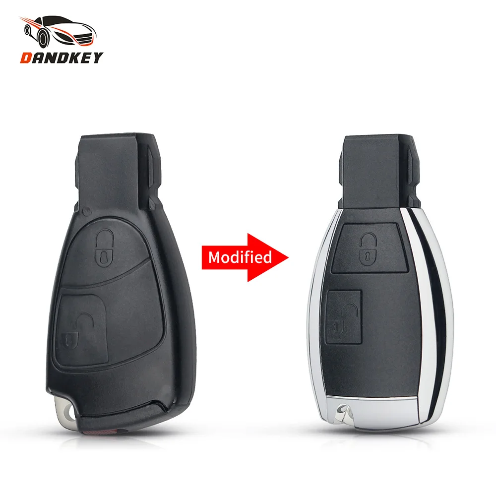 

Dandkey Modified Remote Car Key Shell For Benz Mercedes C E S M CLS CLK W203 W205 W211GL SLK S Class CL55 AMG C230 2 Buttons