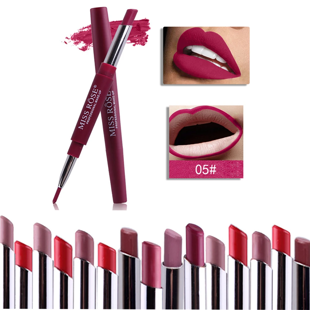 36 Colors Double-headed Liquid Lip Liner and Lipstick Permanent Color Professional Makeup Waterproof Non-stick Cup |