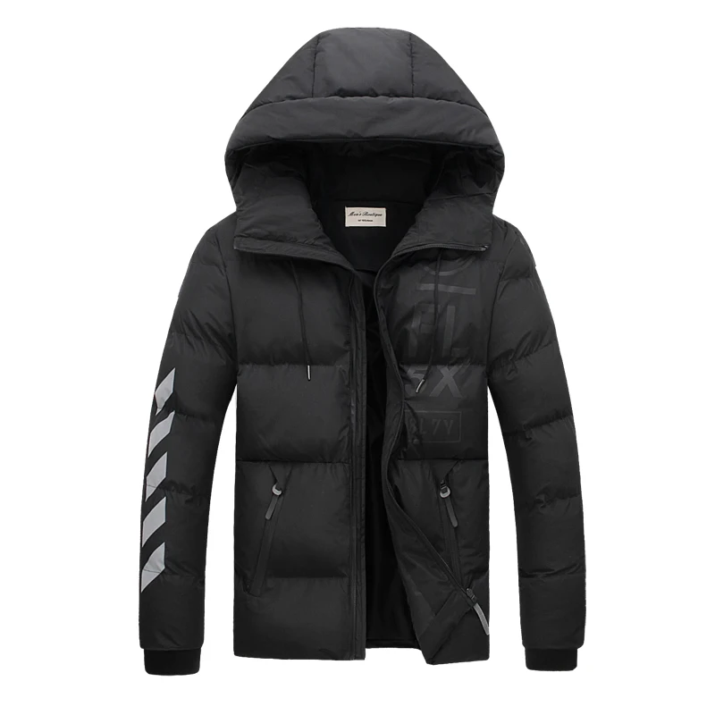 Men Winter Warm Jackets Hooded Parkas New Fashion Slim Print Down Mens And Coats | Мужская одежда