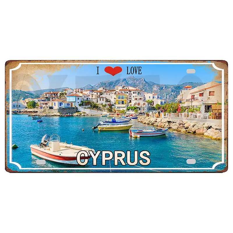 

Металлическая табличка YZFQ Турция Греция Кипр 6x12 дюймов