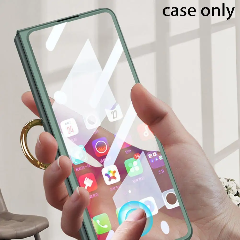

Front is Tempered Glass Back is PC Material With Case For Samsung Galaxy Z Fold 3 Case For Galaxy Z Fold3 5G Case F8Z5