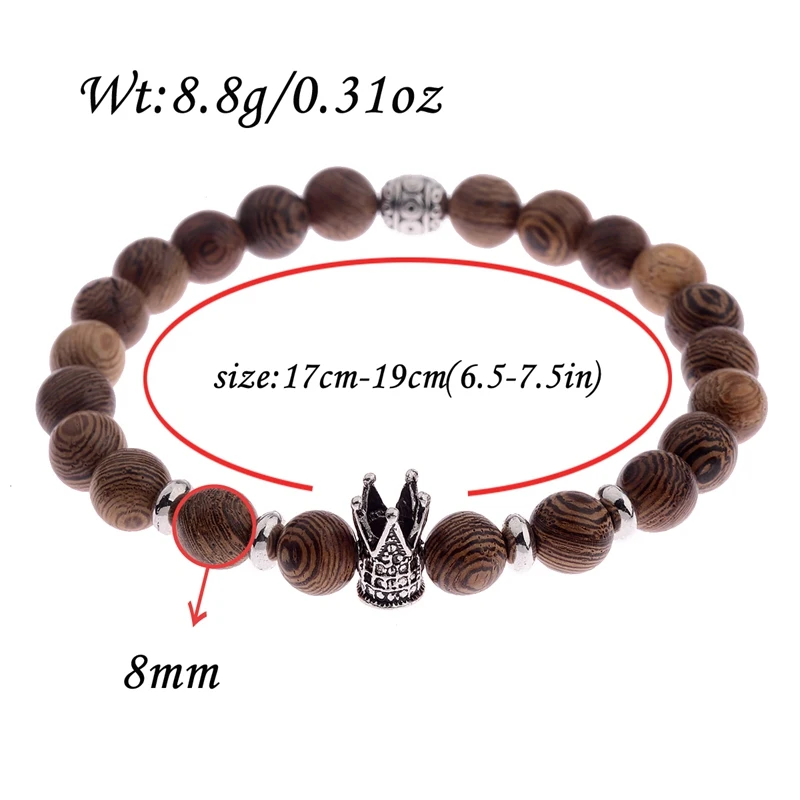 Классический Шарм серебряного цвета в виде королевской короны из бисера браслет