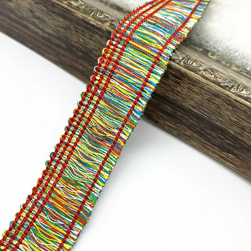 2 ярда 20 мм зернистая лента кисточка бахрома этническое латинское платье