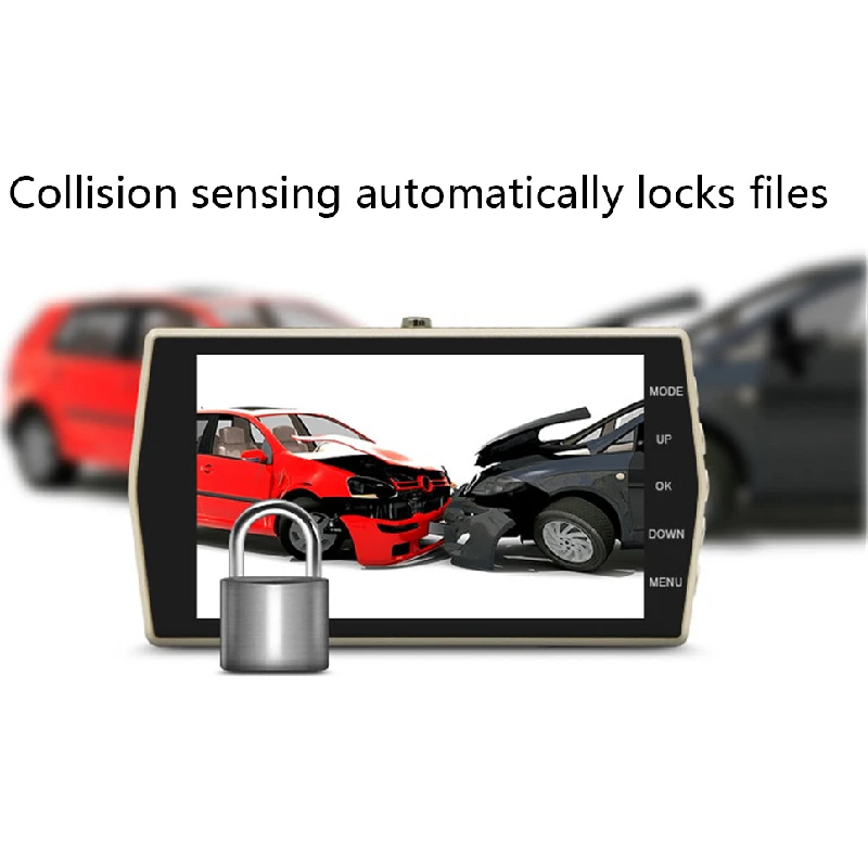 Зеркало видеорегистратор автомобильный 4 дюйма 1080P с ночным