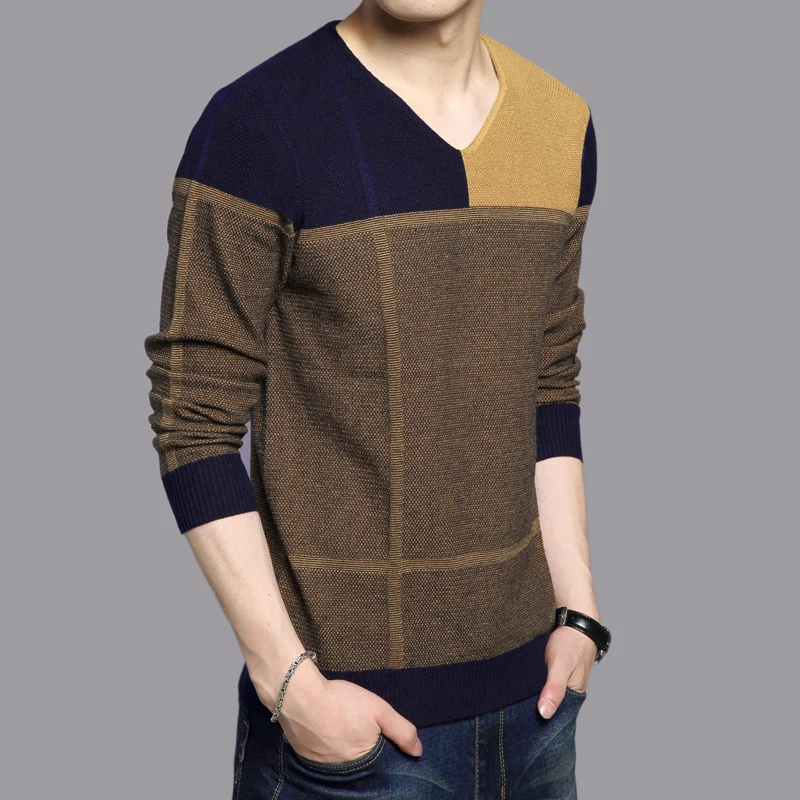 Новинка 2021, мужской хлопковый свитер, мужской пуловер, свитера, повседневный вязаный крючком свитер, Мужская трикотажная одежда M004 от AliExpress WW
