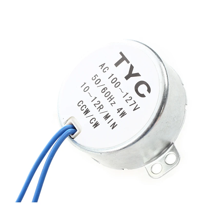 

Silver Tone TYC50 AC100-127V 10RPM Speed 50/60HZ 4W Synchronous Motor