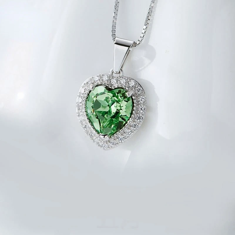 

Wholesale Twelve Months of Multi-color Necklaces High Quality 925 Sterling Silver Necklace Jewelry Silver