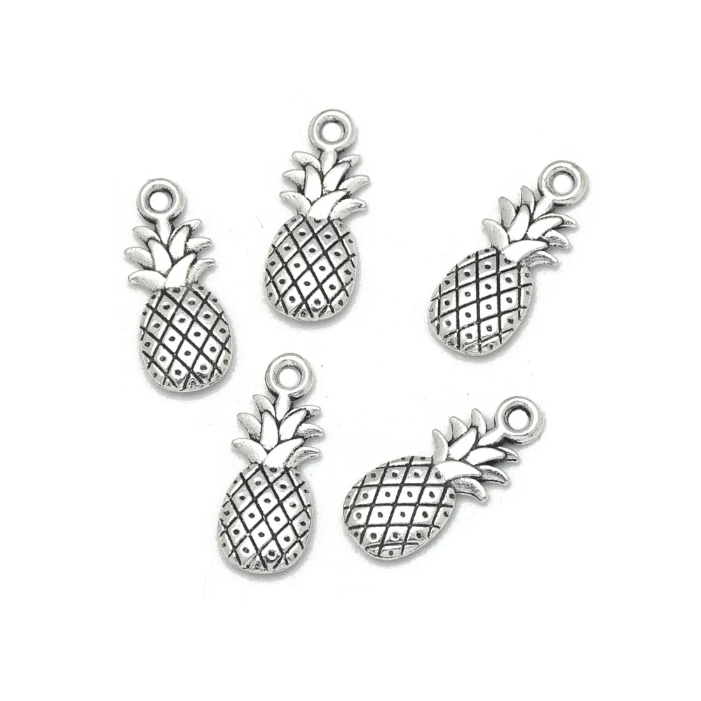 20Pcs Zinc Alloy Charm Fruit Pineapple Pendant Fashion DIY Necklace Earring Jewelry Making Accessories Lots Bulk Wholesale | Украшения и