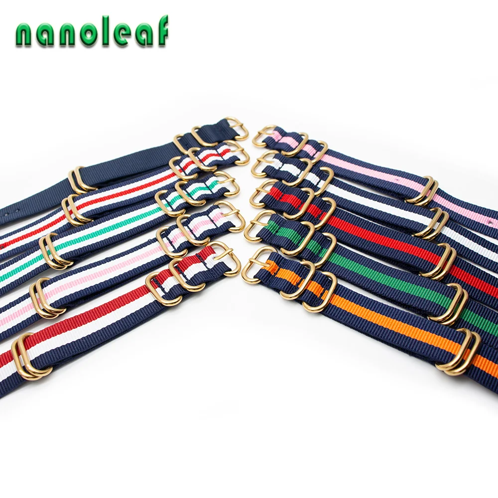 Нейлоновый ремешок браслет для мужчин NATO спортивный часов 18 мм 20 22 аксессуары