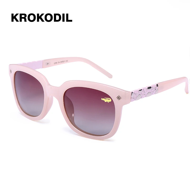 

Очки солнцезащитные Krokodil женские поляризационные, милые пикантные винтажные солнечные очки в металлической оправе с треугольным градиент...