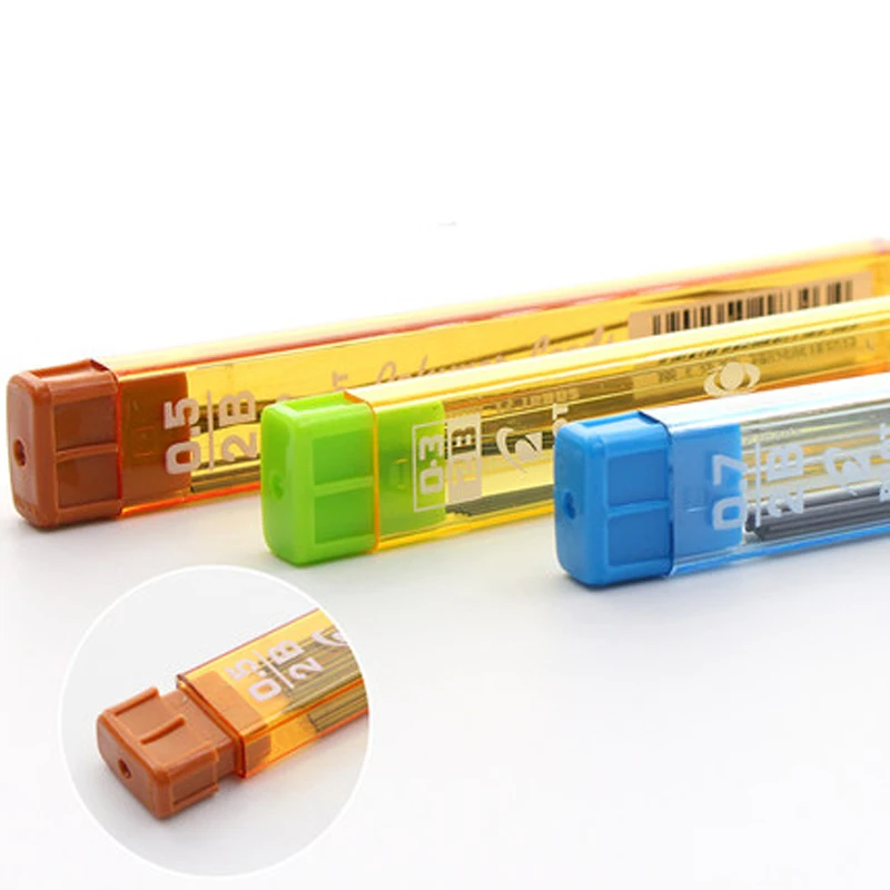 12 баррелей/лот пилота Оптовая полимерные карандаши приводит 0 3/0 5/0 7 HB/2B/B 60 мм