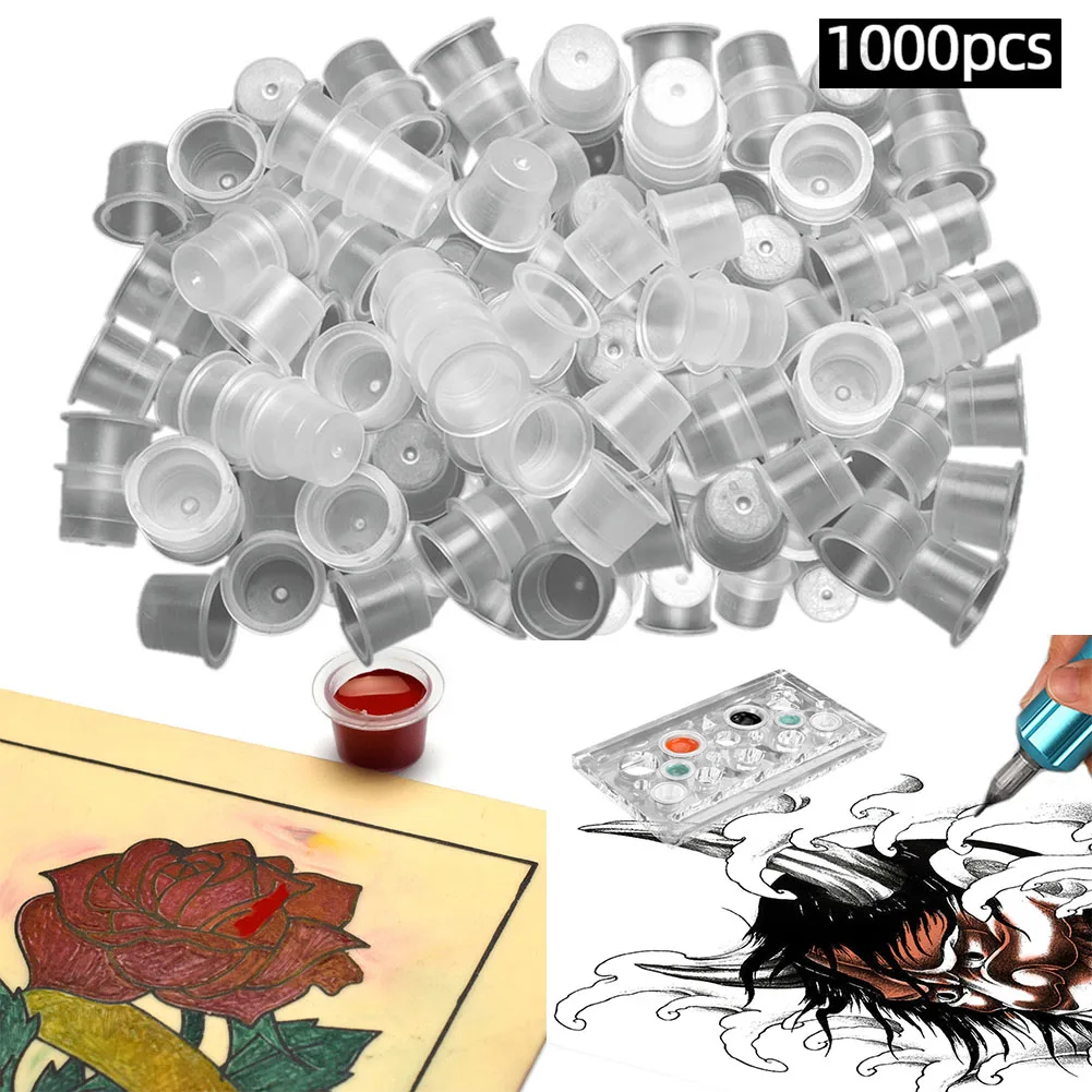 Лучшие 1000 шт татуировки Одноразовые Пигментные чашки набор охраны окружающей