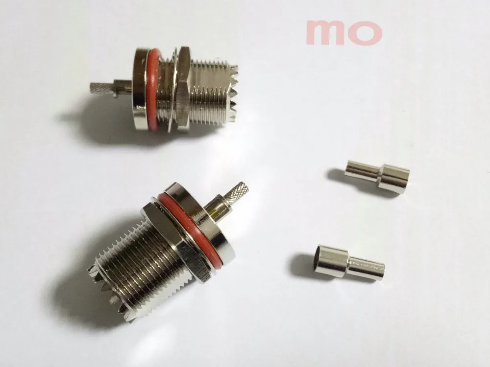 20 шт. RF UHF гнездовой разъем гайка обжимной для кабеля RG316 RG174 LMR100 новый|Соединители|