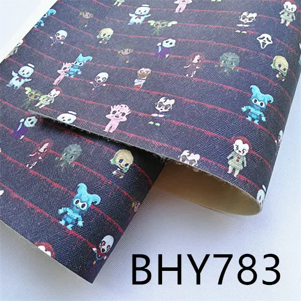 BHY783 20*33 см, наряды для Хэллоуина, A4 с рисунками героев мультфильма Синтетическая кожаная ткань для DIY аксессуары BHY788 - Цвет: BHY783