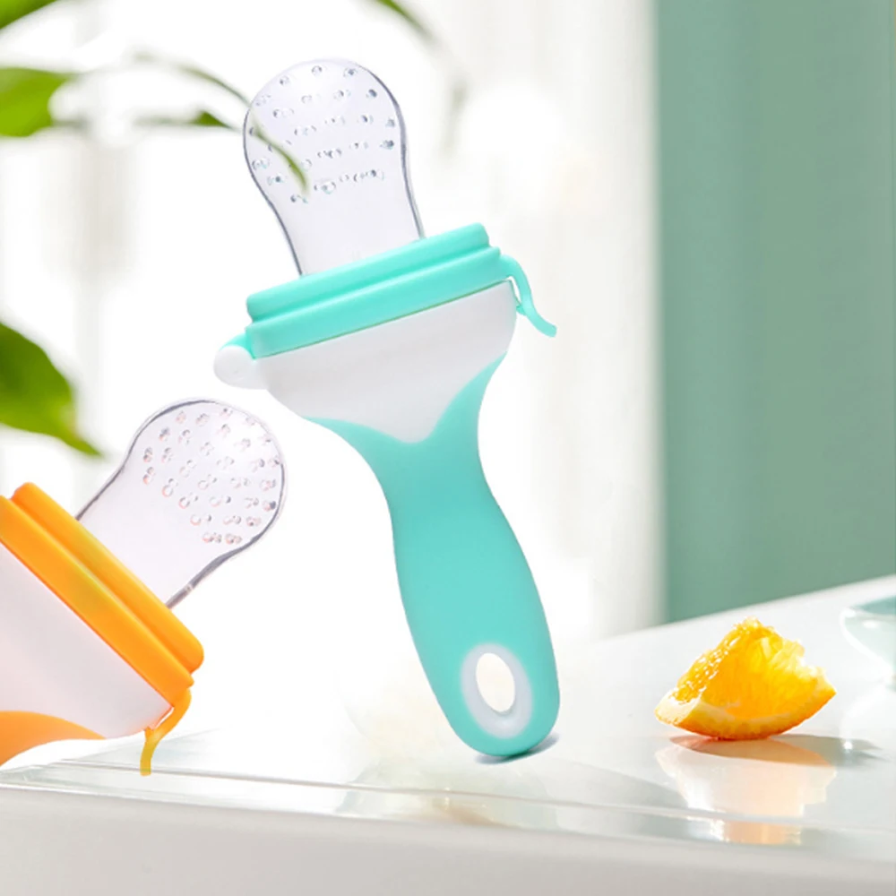 Long Handle Baby pacifier Fresh Food Nibbler Kids Fruit Feeder Nipples Feeding Nipple Teat Pacifier Bottles Safe Supplies | Мать и