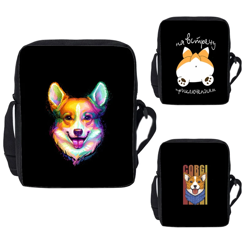 Вельский корги Pembroke сумочки для детей 3D печать Pet Dog Korgi Kawaii сумки через плечо