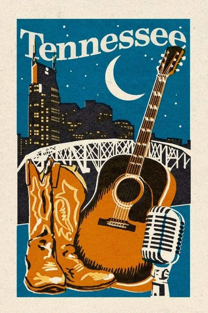 

Wall Decor Metal Tennessee Retro Metal Sign Tin Sign Look Vintage Style Home Decorations for Room Metal Sign 8X12 Inch