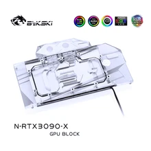 Bykski Water Block use for nVIDIA RTX3080 3090 Reference Edition GPU Card / Copper Block / Backplate RGB AURA