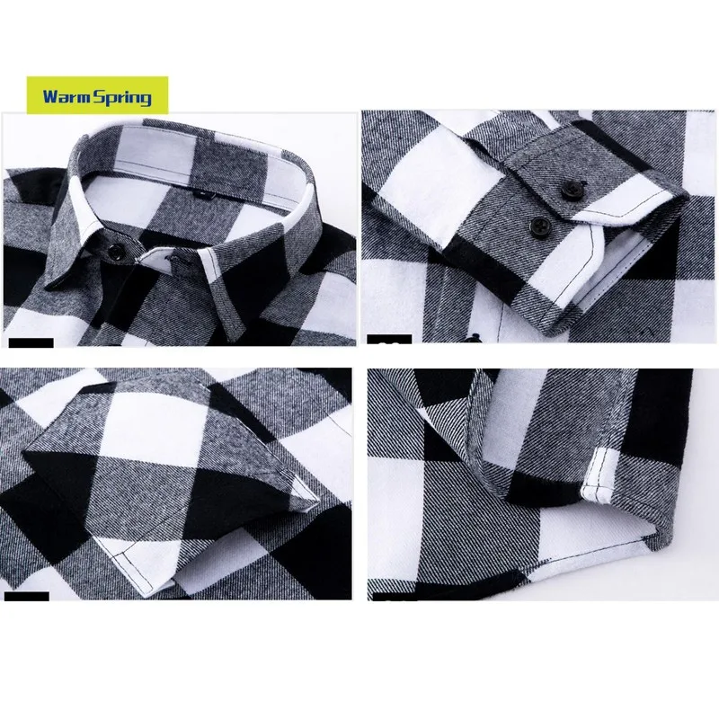 

2021 Spring Autumn Plaid Shirt Men Cotton New Male Casual Long Sleeve Shirt High Quality Man Clothes