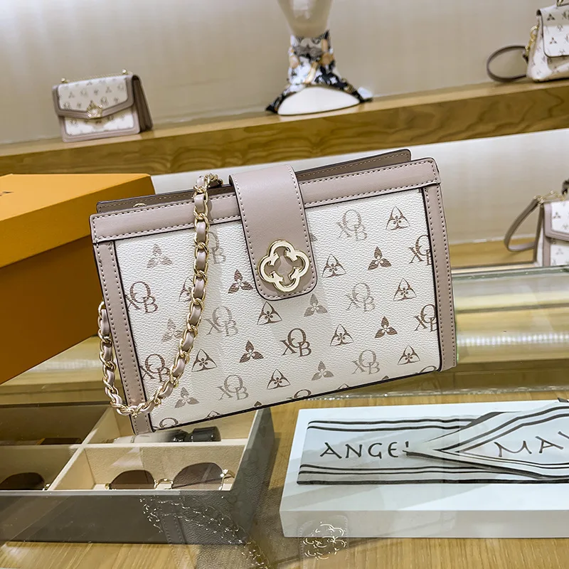 

Сумка женская из натуральной кожи, модный саквояж на одно плечо с ретро принтом, Роскошный дизайнерский бумажник на цепочке