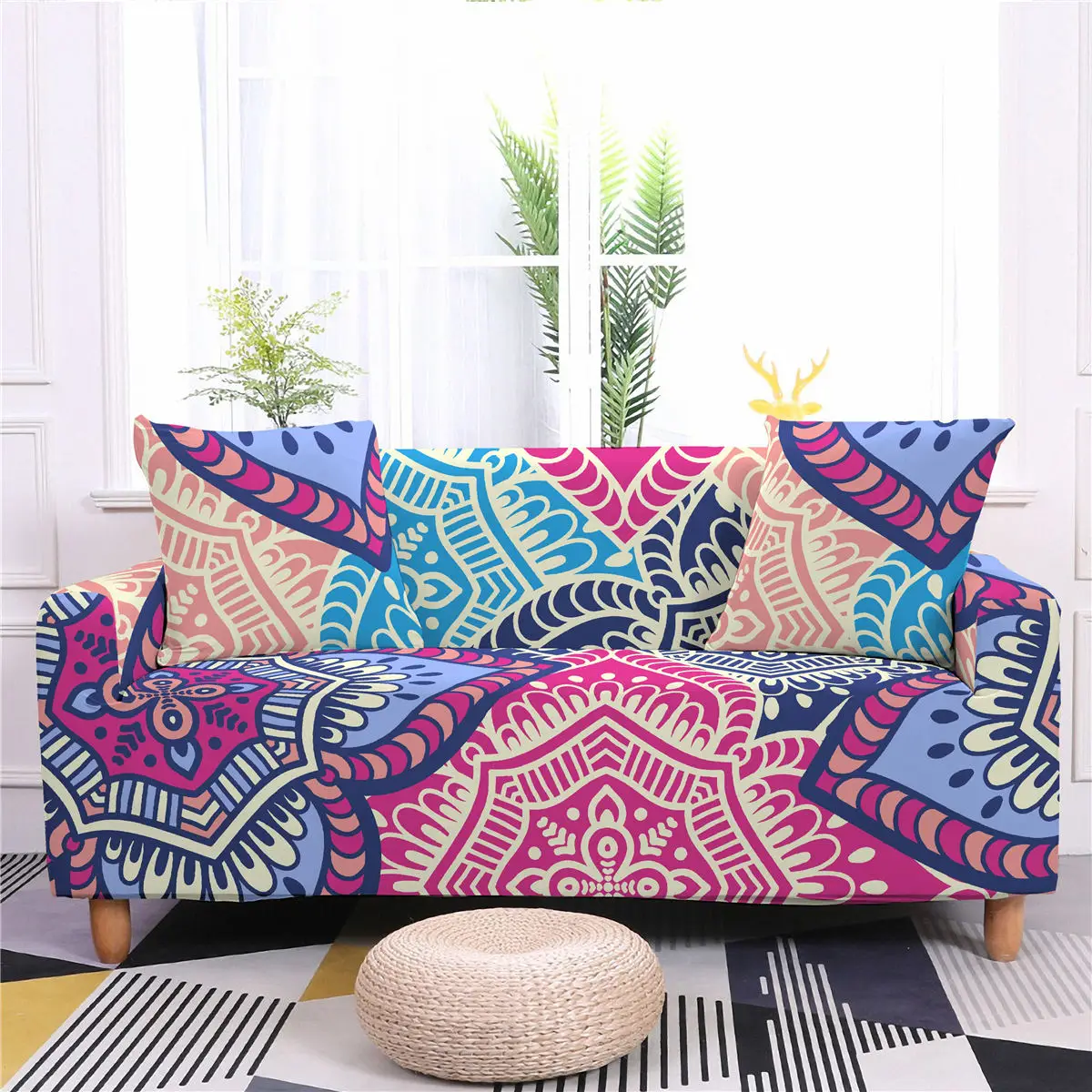 Чехлы для диванов с узором мандалы богемные чехлы мебель гостиной защитное