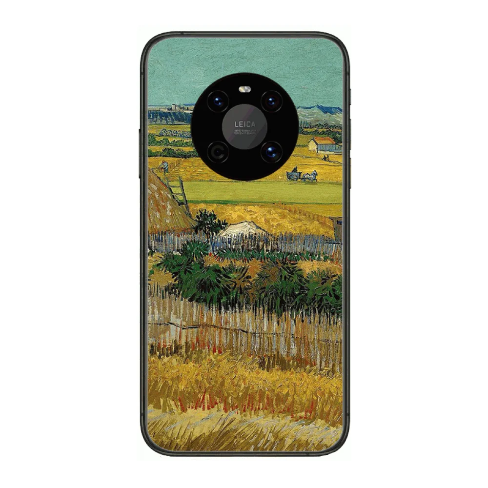 

Van Gogh Oil Painting Phone Case For Huawei mate 30 10 20 40 Lite Smart Z Pro Black Etui 3D Coque Painting Hoesjes case