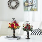 Цветочное украшение в виде птичьей клетки, реквизит в стиле ретро, искусственный цветок для гостиной, столовой, столовой, рабочего стола, украшение для цветов