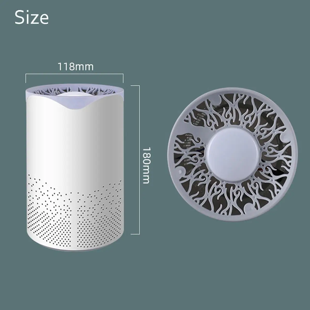 

Home Office Air Purifier 5 Modes USB Air Cleaner Ionizer UV Light Dust Allergy Smoke Filter Negative Ion Generator for Bedroom