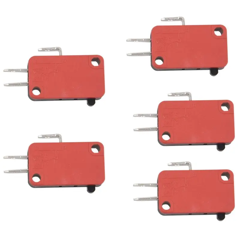 5 шт. черный и красный пластик металлический корпус V-15-1C25 15A 1/2HP 125/250VAC 0.6A 125VDC 0.3A 250V DC