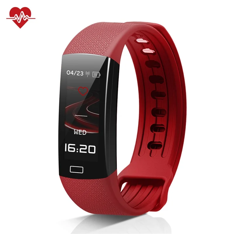 Red Новые умные часы для мужчин, умный Браслет, пульсометр, калории, водонепроницаемые, будильник, спортивные часы, умные часы для Android IOS телефона - Цвет: Red