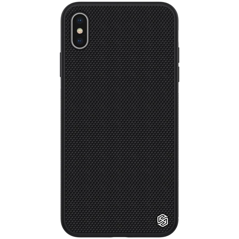 Black Чехол для iPhone X XS XR XS Max NILLKIN текстурированный нейлоновый корпус прочный нескользящий тонкий и легкий чехол для iPhone XS чехол - Цвет: Black