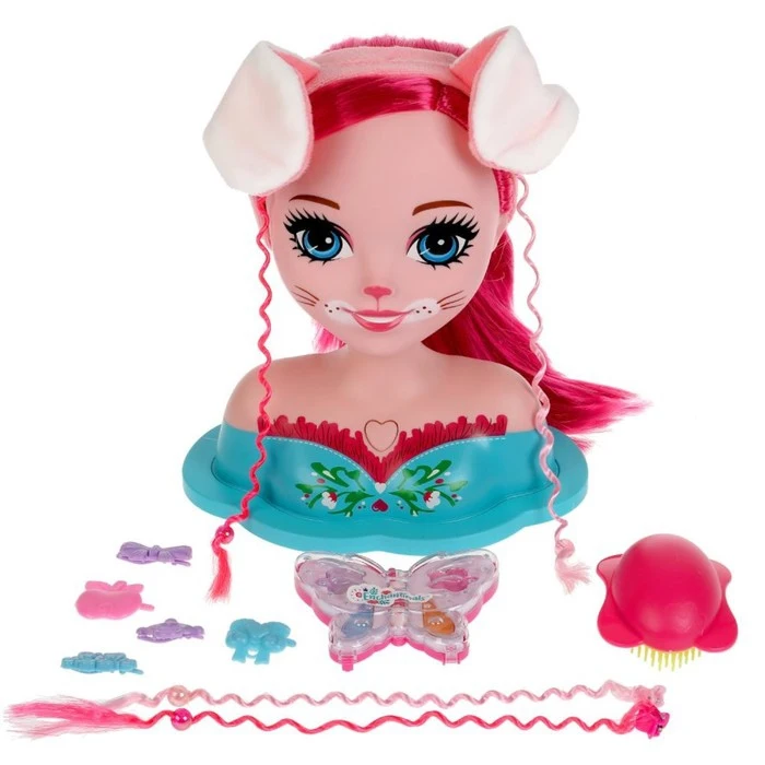 Puppet-mannequin for creating hairstyles Bree Krol. Enchantimals with hair accessories voiced by girls kids Gifts Hobbies Baby Birthday Toys children