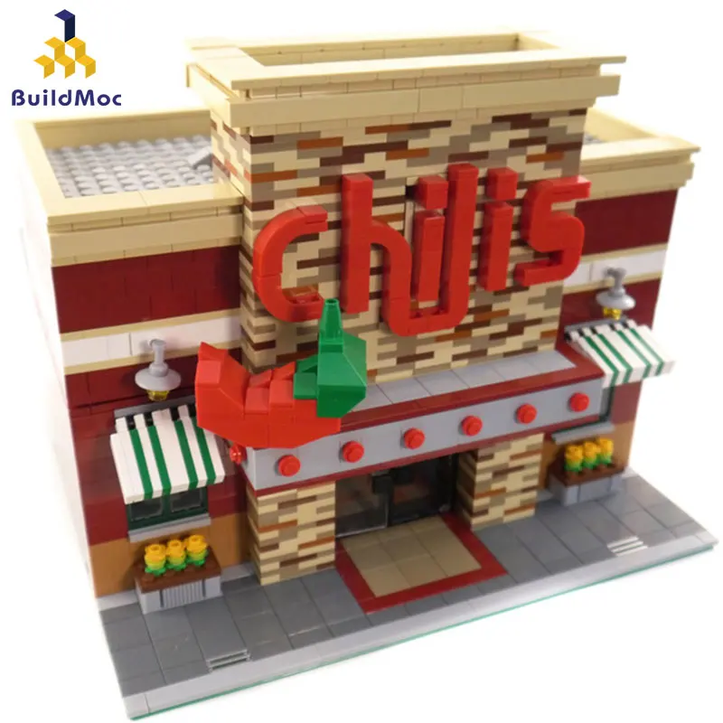 

Buildmoc City Buildings Classic Coffee House Architecture Toys Building Blocks MOC City Street View Bricks Educational Kids Toys