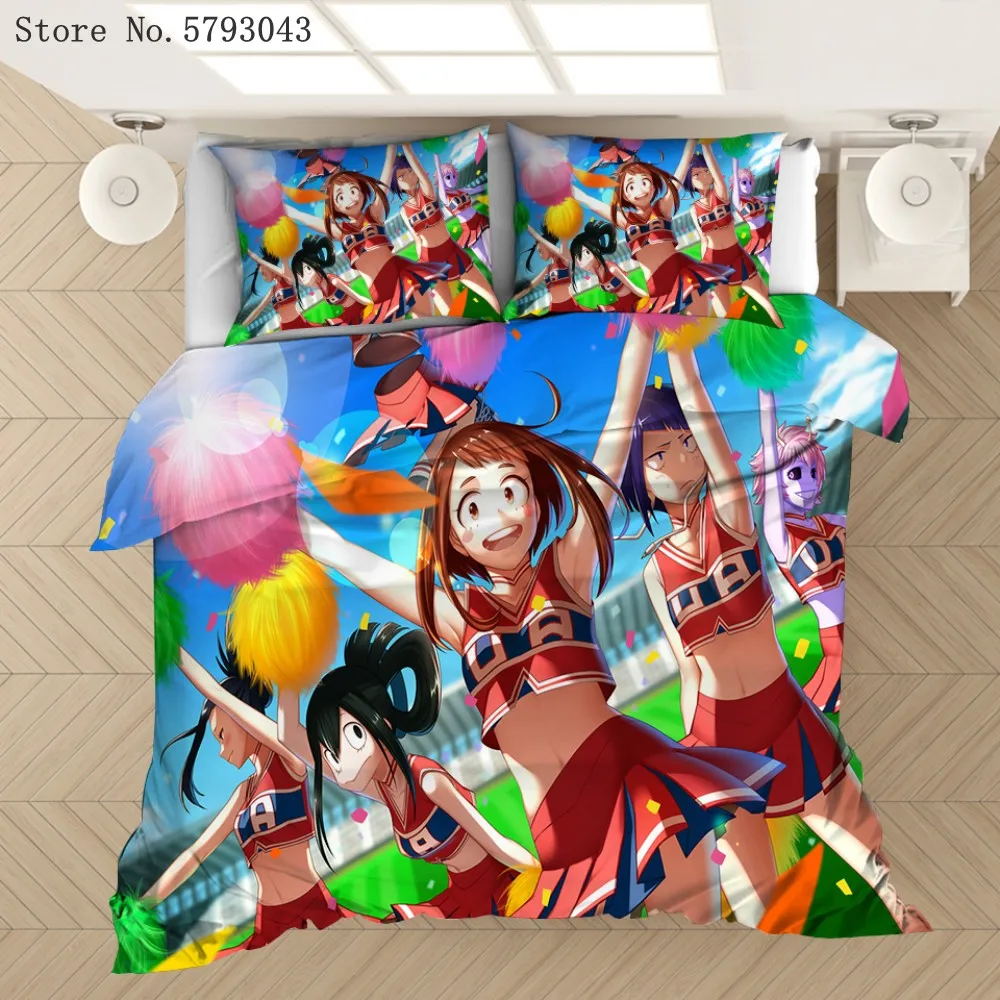 2/3 Pieces Japan Anime Bedding Set My Hero Academia Duvet Cover For Kids Adults Bed Quilt Cover Microfiber Fabric Bed Cover Set