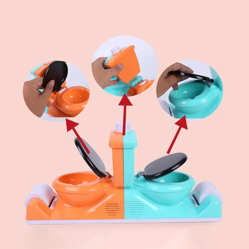 

Water Spray Tricky Props Merry Christmas Double Toilet Toy for Ages 4+Toilet Trouble Flushdown Kids Game Toys