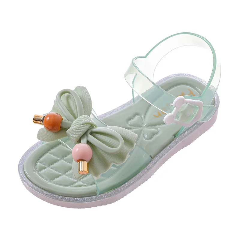 

Girl Shoes Butterfly-knot Non-slip Soft Kids Toddler Baby Shoes Summer Korean Children's Girls Princess Open Toe Beach Sandals