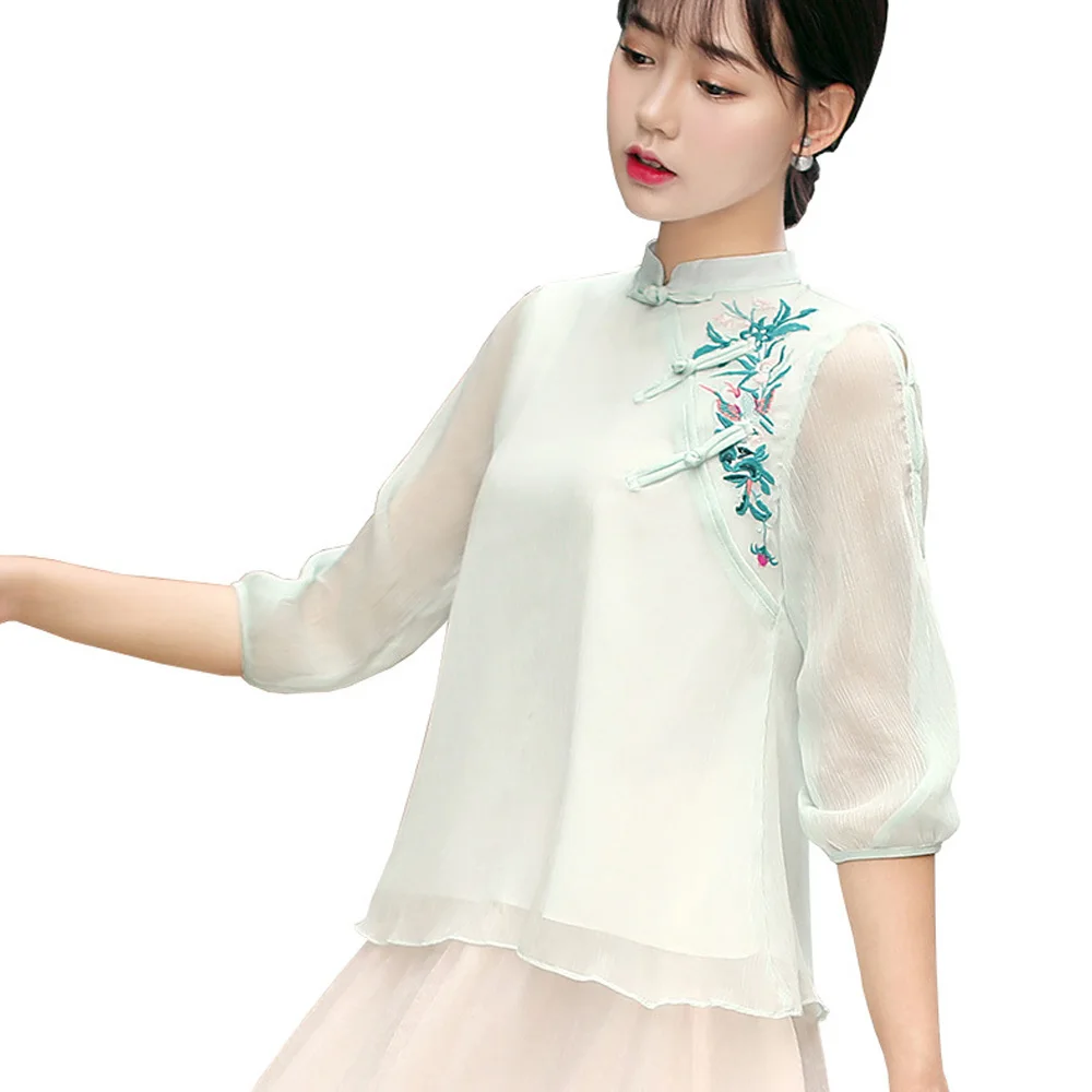 Новинка весна лето 2020 модная винтажная шифоновая блузка в виде лягушки Женская