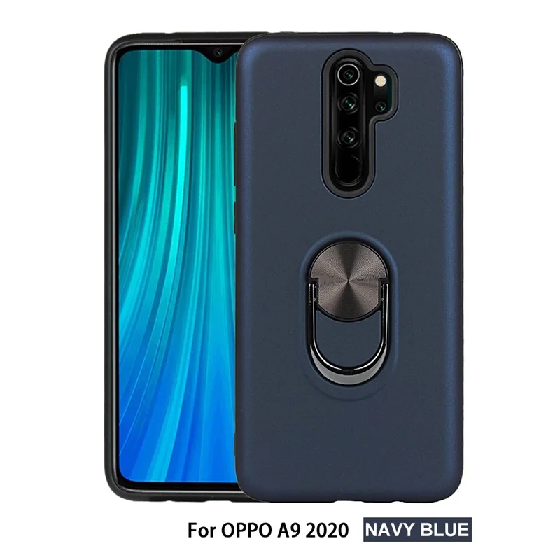 Чехол для телефона Two in one OPPO A9 2020 внутренний мягкий Внешний жесткий металлический