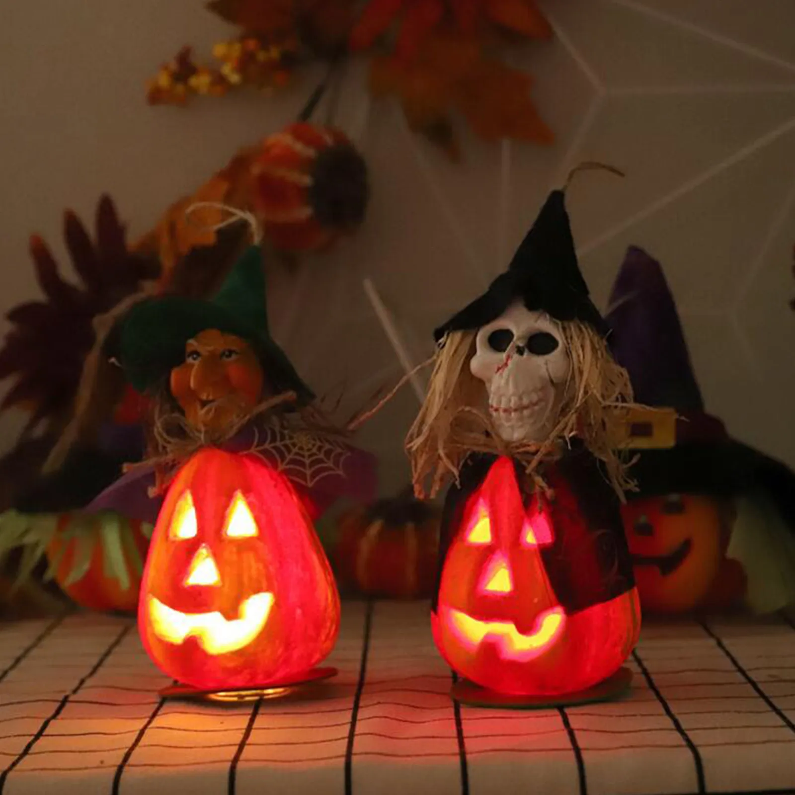 Украшения для Хэллоуина с Тыквой и черепом призрачные тыквы светильник