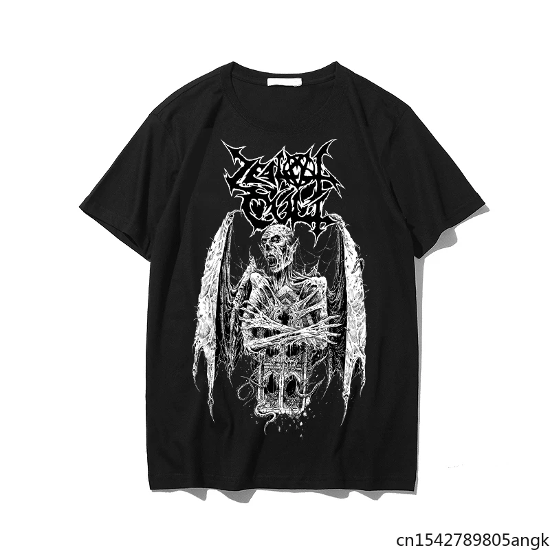 

Gothic Dark Women T Shirts Oversize Punk Black Graphic Clothes Kpop Harajuku Streetwear Hip Hop Unisex Short Sleeve