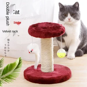 sisal scratching pole cat scratch board small cat climbing frame scratching board grinding claw pillar cat supplies cat toy free global shipping