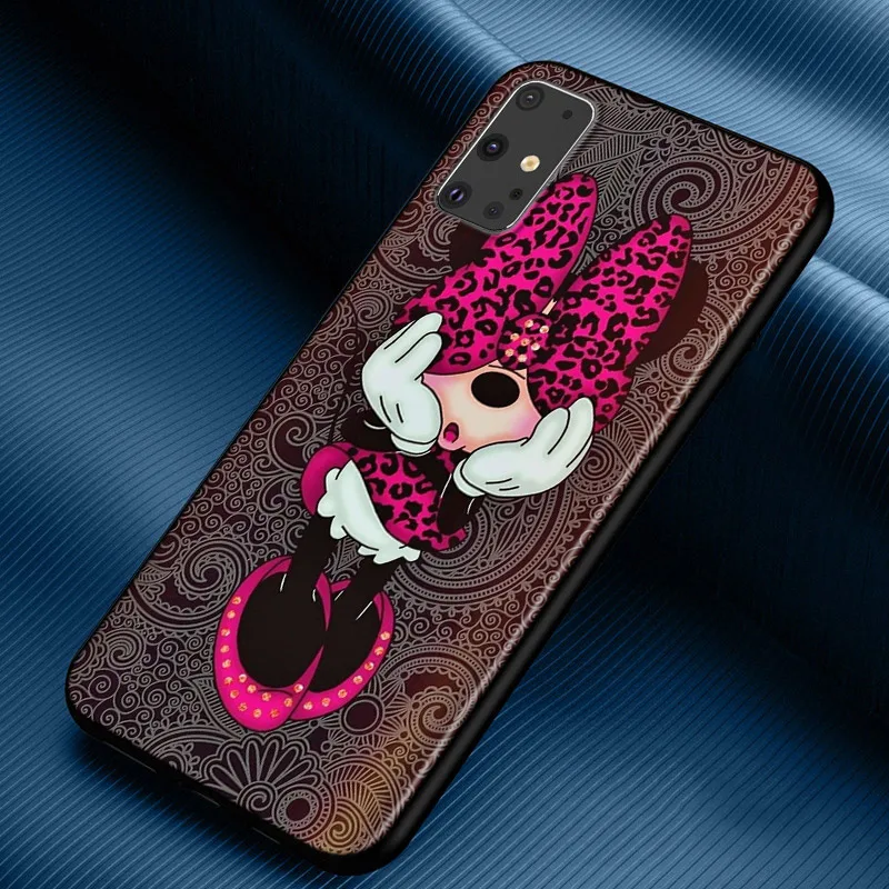 Disney Minnie Mouse For Samsung Galaxy A73 A52S A72 A71 A52 A51 A22 A12 A32 A21S 4G 5G Silicone Soft Black Phone Case