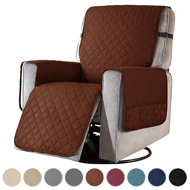 Чехол для кресла защитный нескользящий моющийся чехол дивана с боковым карманом