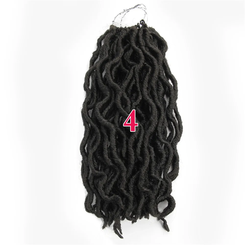 Faux Locs Curly накладные волосы на крючке, вьющиеся дреды волосы для наращивания 18 корня/пакет крючком вьющихся волос Синтетические Искусственные Locs в виде пряди волос - Цвет: T1B/613