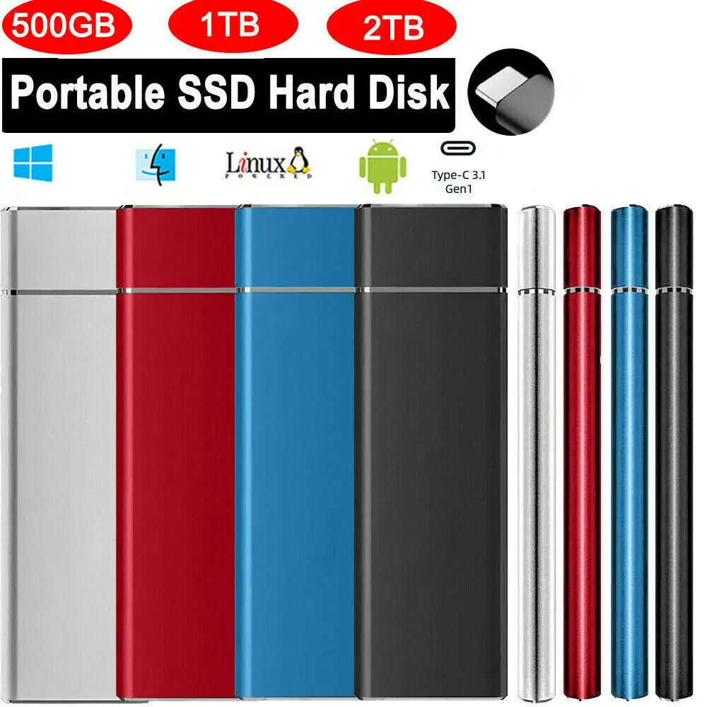 USB 3 1 Высокоскоростная передача M.2 Ssd Внешний жесткий диск 2 ТБ 1T 500G|Жёсткие диски и