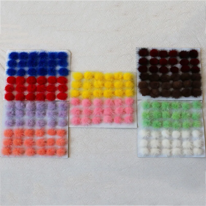 2 шт 3 см пушистые Меховые помпоны сумки аксессуары для одежды анти пресс