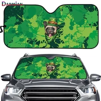 funny pug dog hat design windshield sun shade for car uv protect foldable heat reflector front windows auto car sunshade covers