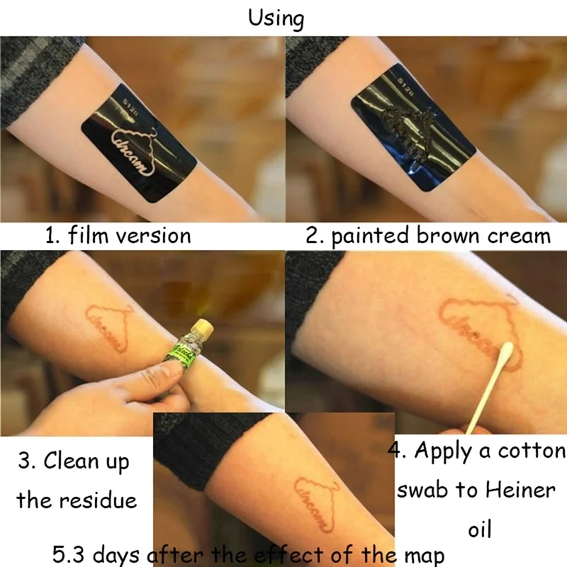 1PC 6ml India Henna Heiner Oil Body Paint Heidi Color Extended Tool Tattoo Paste Hold Time Borwn Art Cream |