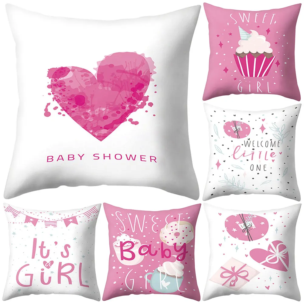 Чехол для подушки с принтом в виде сердца из хлопка и полиэстера | Дом сад