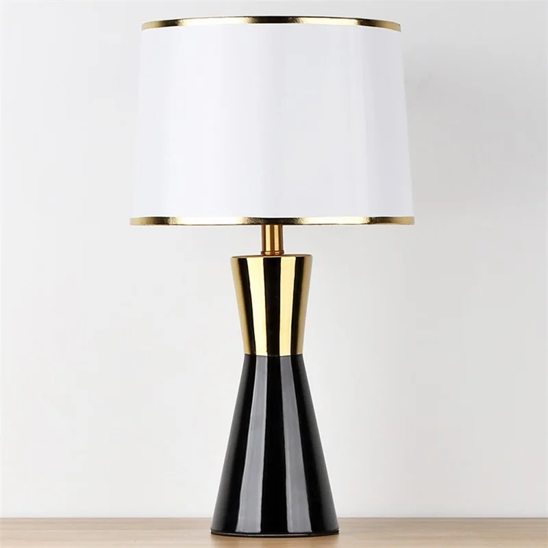 Керамические настольные лампы OUFULA Роскошные Современные тканевые для фойе